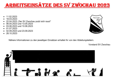 Arbeitseinsätze SV Zwochau